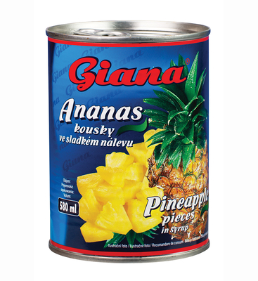 Ananás kúsky v sladkom náleve 